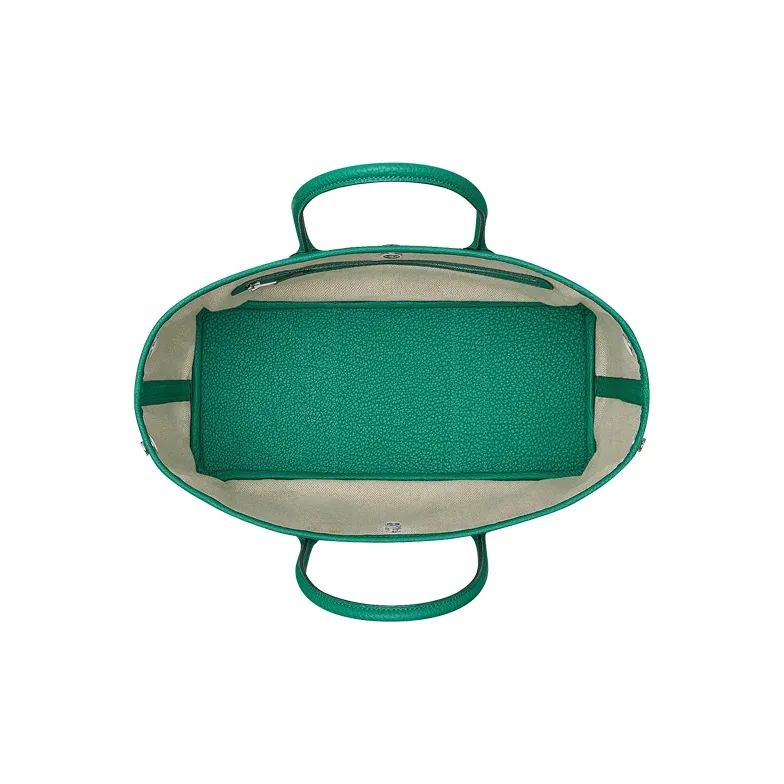 HERMES Garden Calfskin Handbag Regular Women's New Verona Green-2