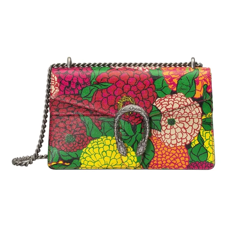 GUCCI Dionysus Suede With Fabric Handbag Shoulder Bag Crossbody Bag Women's Fuchsia/Multicolor-0