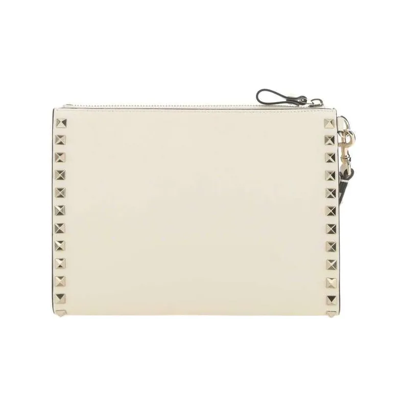 Valentino Leather Clutch Women's White-2