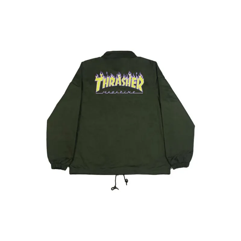 Thrasher Jacket Japan Version Unisex Army Green-1