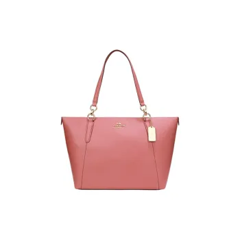 COACH Ava Leather Shoulder Bag Large Size Women's Cherry Blossom Pink