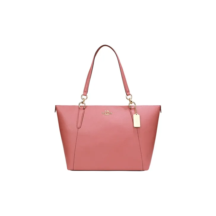 COACH Ava Leather Shoulder Bag Large Size Women's Cherry Blossom Pink-0
