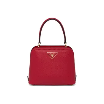 PRADA Saffiano Leather Shoulder Bag Crossbody Bag Handbags Women's Red