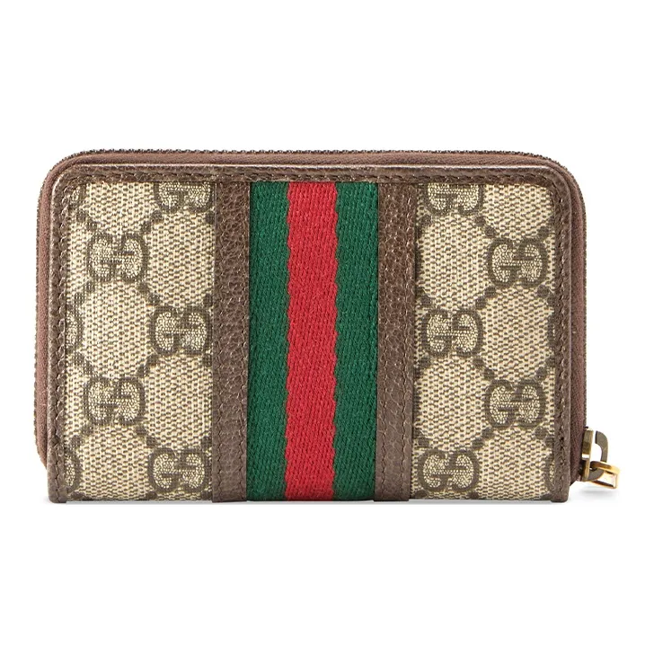 GUCCI Ophidia Canvas Coin Purse, Card Holder Unisex Ebony-2
