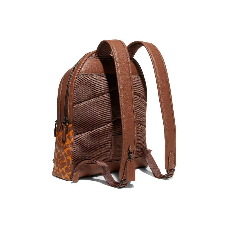 COACH Charter Canvas With Leather Laptop Backpack Large Size Men's Brown Monogram-1