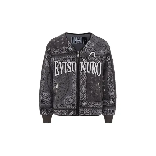 EVISU Velvet Jackets Men Gray