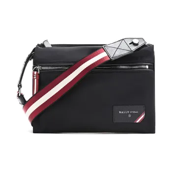 BALLY Fabric Messenger Bag Crossbody Bag Shoulder Bag Men's Black