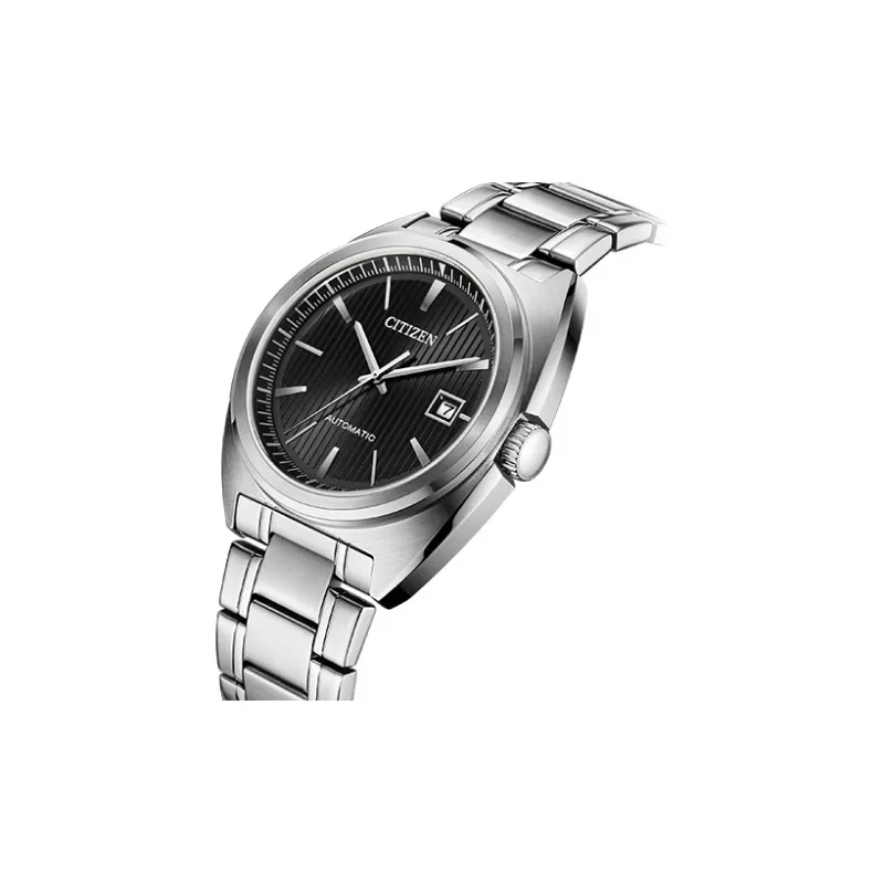 CITIZEN Mechanical Movement Stainless Steel Strap Watch Men's Watches Black Dial NJ0100-71E-1