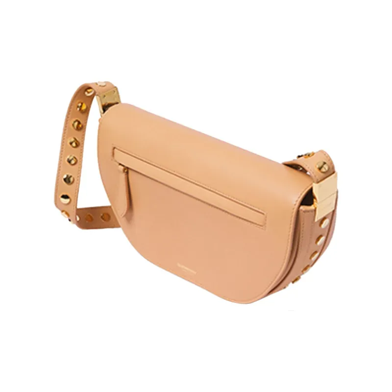 Burberry Olympia Leather Shoulder Bag Crossbody Bag Handbag Small Size Women's Light Brown-3