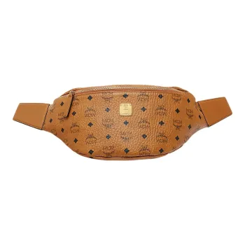 MCM Stark Belt Bag Visetos Medium Cognac