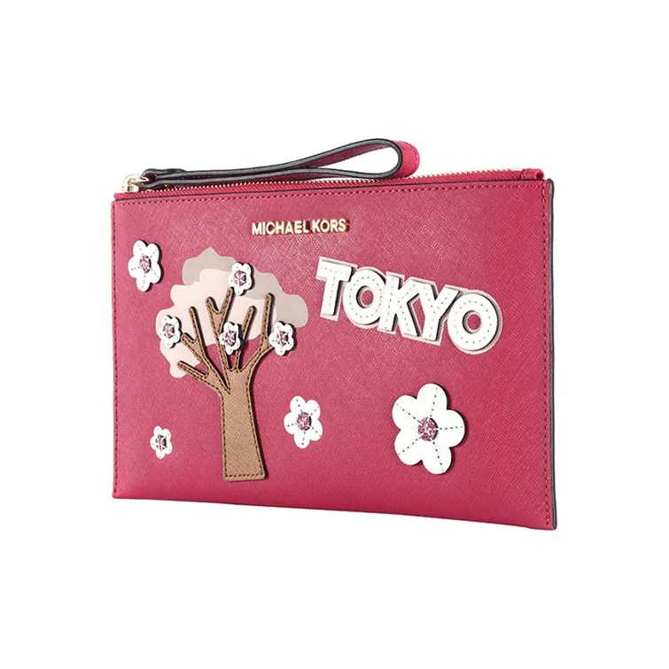 MICHAEL KORS MICHAEL KORS Handbag Collection Illustrations Leather Clutch Women's Pink-1