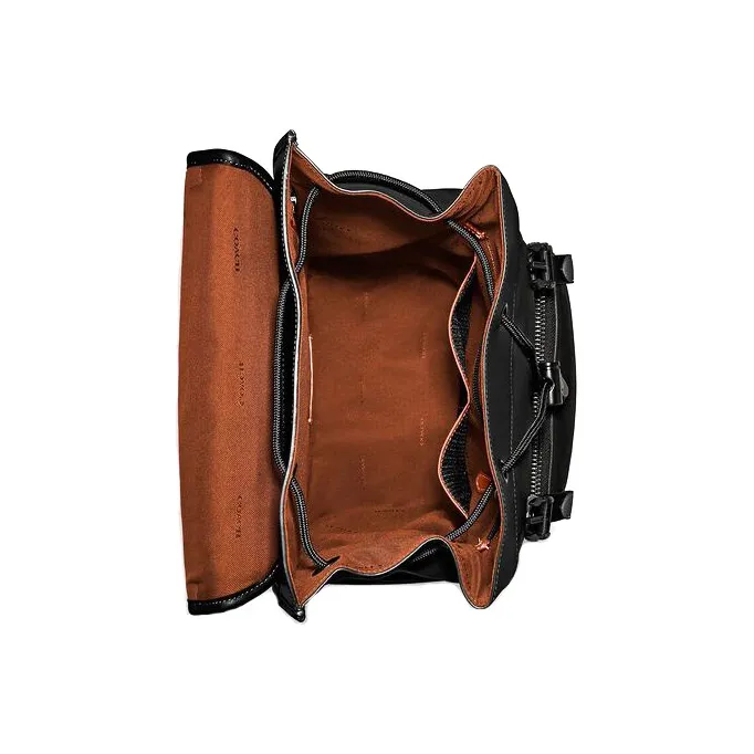COACH League Leather Backpack Large Size Men's Black-3