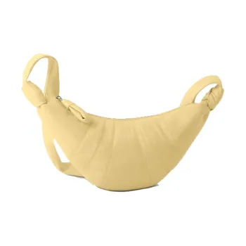 Lemaire Croissant Series Sheepskin Small Croissant Bag, Shoulder Bag, Crossbody Bag Women's Custard Sauce Yellow