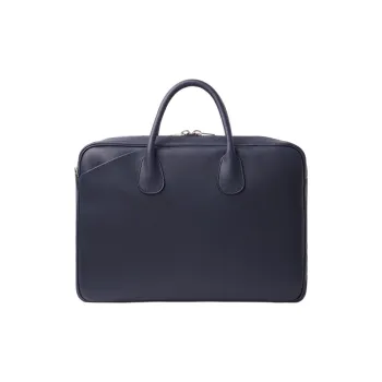Valextra Fabric Portable Briefcase Men's Dark Blue
