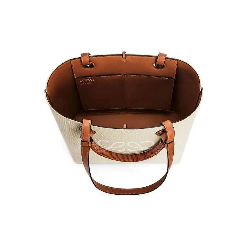 LOEWE Anagram Jacquard Canvas With Leather Canvas Bag, Tote Bag, Shopping Bag, Handbag, Shoulder Bag Women's-3