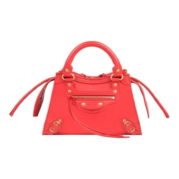 Balenciaga Cow Leather Handbag Shoulder Bags Mini Women's Red
