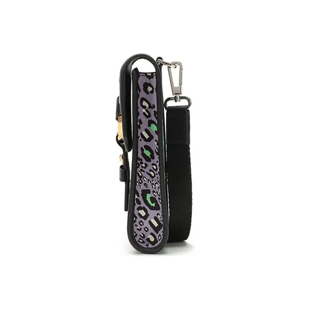 FANSIZHE VERSACE Fabric Shoulder Bag With Cell Phone Pouch Men's Purple & Green & Multicolor-2