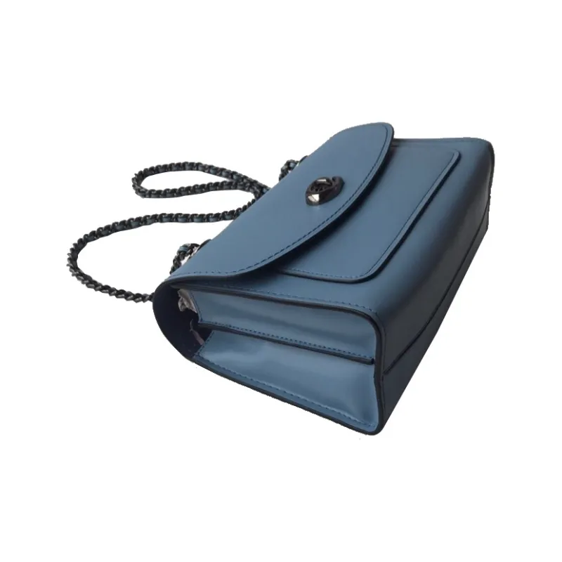 COACH Parker Leather Crossbody Bag Tubas Women's Blue-3