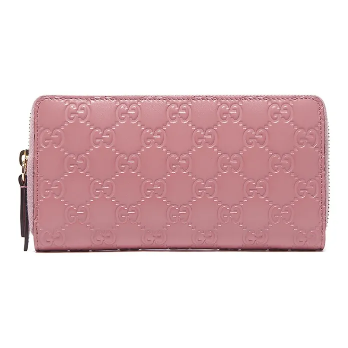 GUCCI Leather Wallet Women's Pink-0