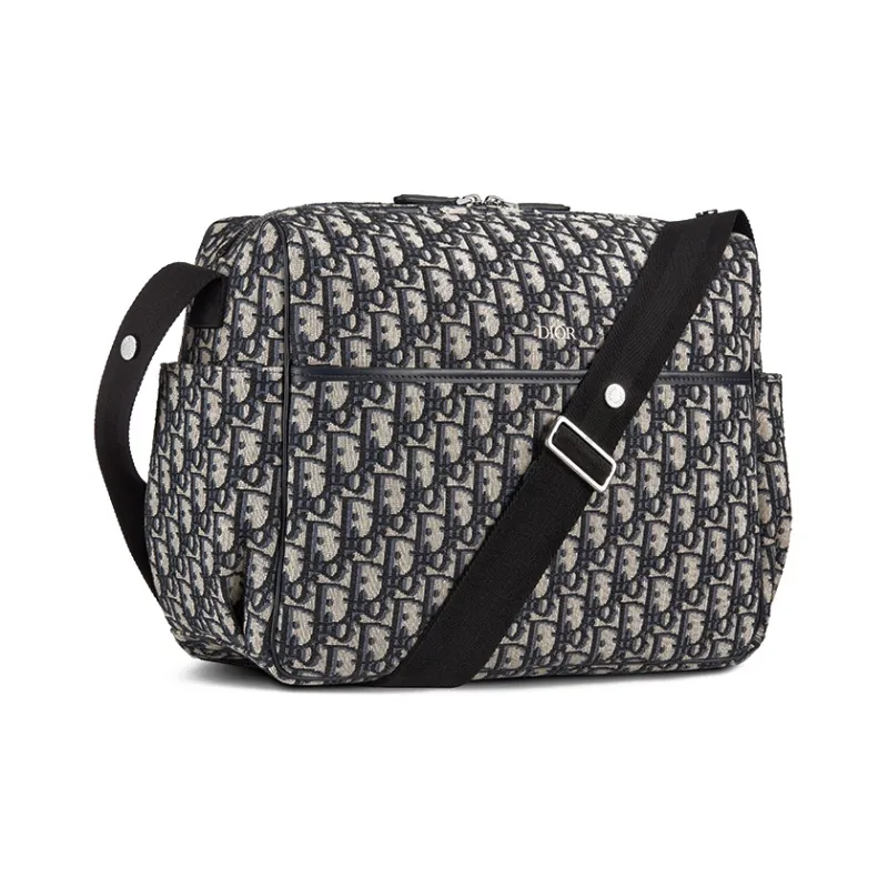 DIOR Canvas Toiletry Bag, Shoulder Bag, Crossbody Bag Unisex Blue-1