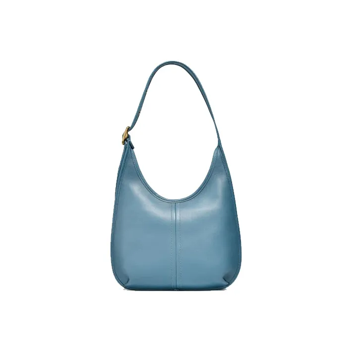 COACH Ergo Leather Hobo Bag Crescent Bag Handbag Shoulder Bag Women's Blue-2