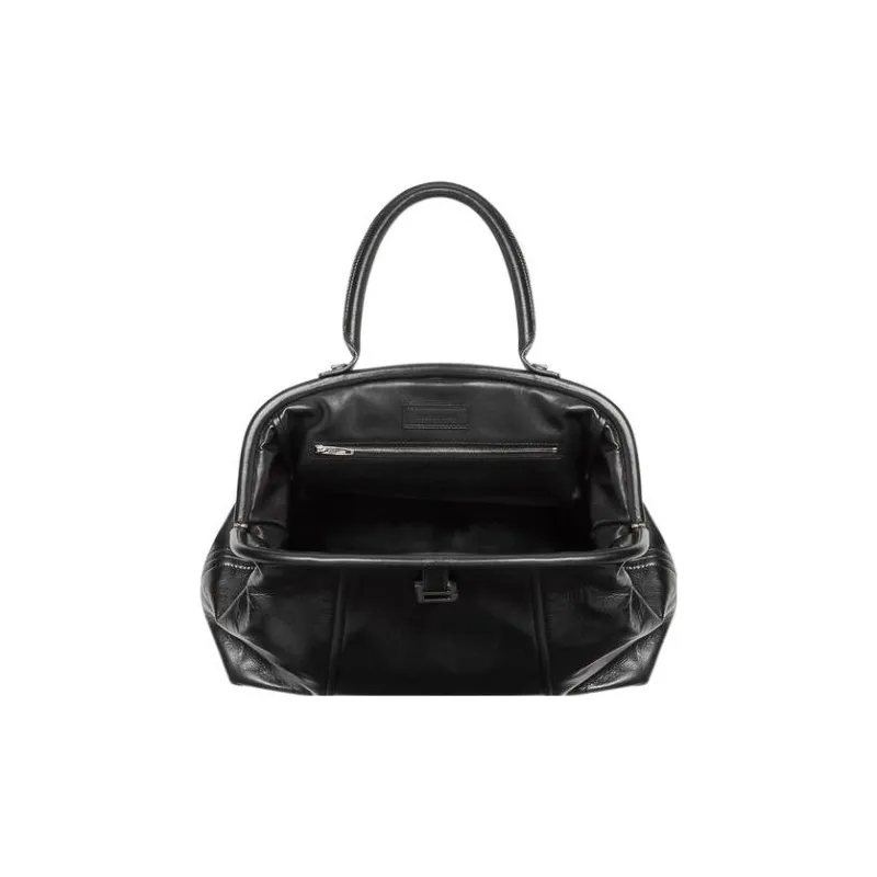 Balenciaga EDITOR Paper Calfskin Hourglass Bag Shoulder Bag Large Size Women's Black-3