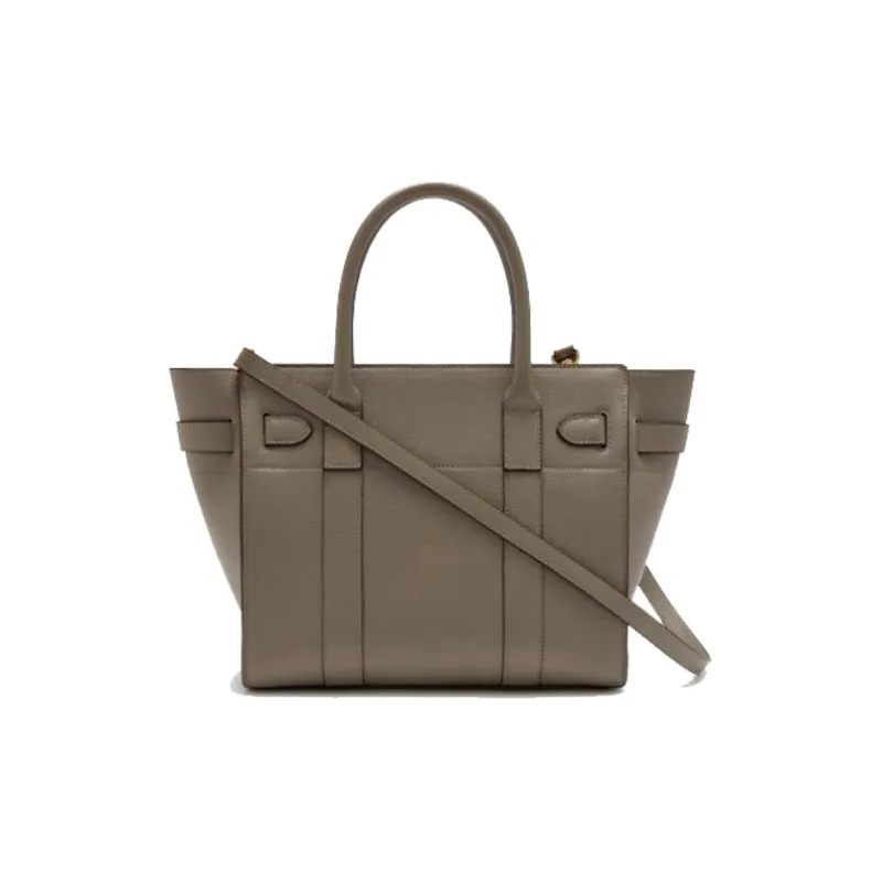 Mulberry Bayswater Marble Leather Crossbody Handbags Medium Size Women's Milk Tea Beige-2