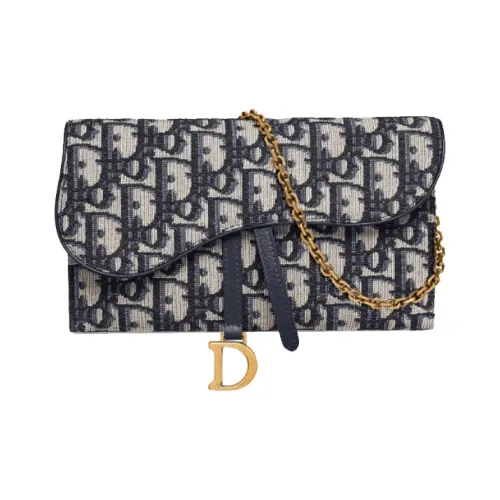 DIOR Long Saddle Wallet With Chain
