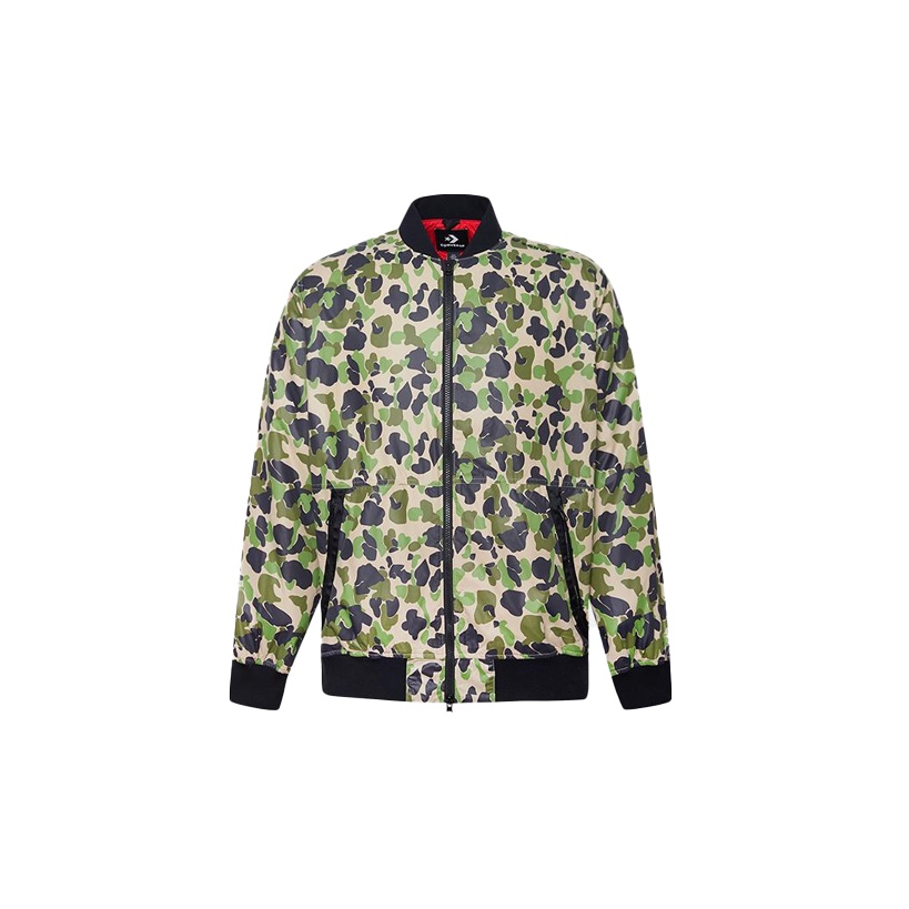 Converse Puffer Jackets Men Green Camouflage POIZON