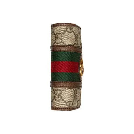 GUCCI Ophidia Canvas With Leather Cell Phone Pouch Crossbody Bag Shoulder Bag Unisex Ebony-3