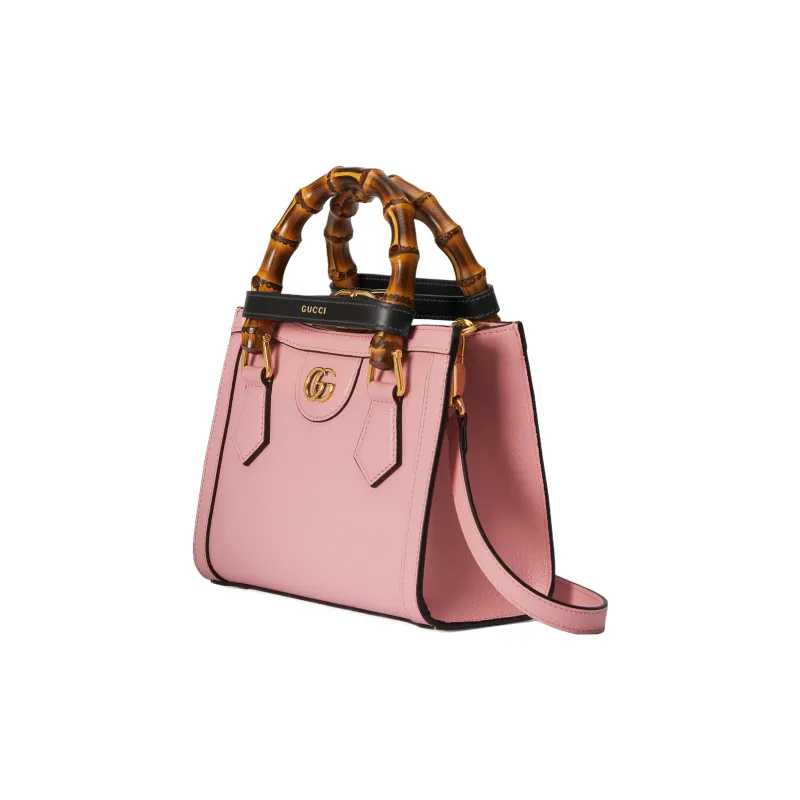 GUCCI Leather Tote Bag Shopping Bag Shoulder Bag Handbag Mini Women's Pink-2