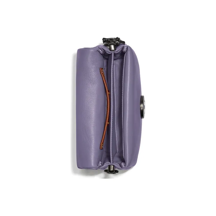 COACH Pillow Tabby Sheepskin Leather Cloud Bag, Underarm Pillow Bag Mini Women's Macaron Haze Purple-3
