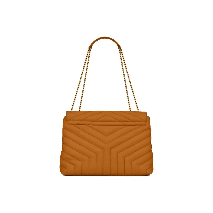 SAINT LAURENT Calfskin Chain Shoulder Bag Crossbody Bag Women's Cork Color-2