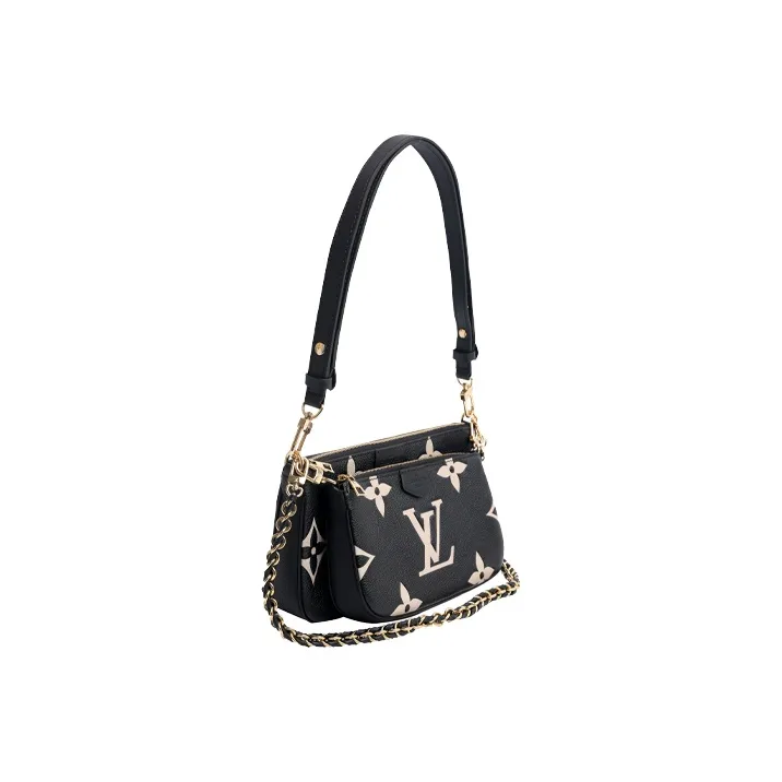 LOUIS VUITTON Multi Pochette Monogram Empreinte Bi color Black-1