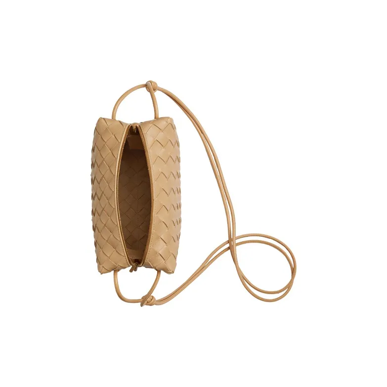 Bottega Veneta Loop Intrecciato Camera Bag Small Almond-2