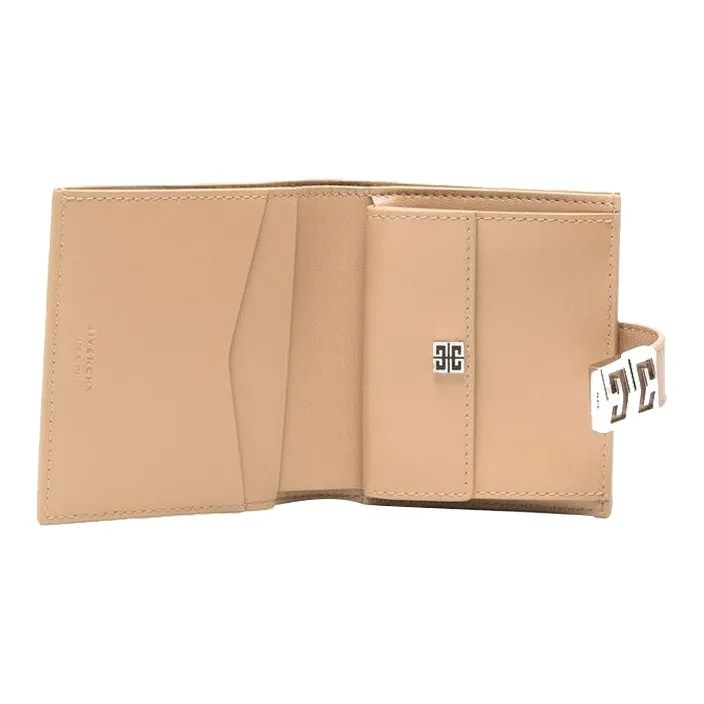 Givenchy 4G Cow Leather Card Holder Wallet Women's Nude-2