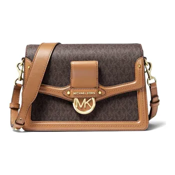 MICHAEL KORS Jessie Cow Leather Messenger Bag Crossbody Bag Shoulder Bag Women's Acorn Brown