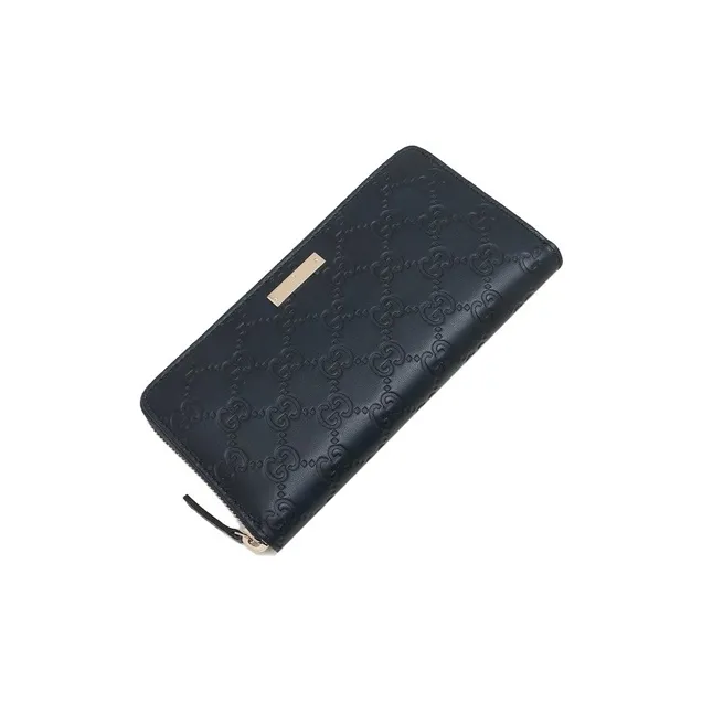 GUCCI Cow Leather Wallet Men's Dark Blue-3