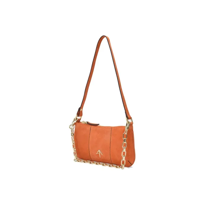 Manu Atelier Leather Shoulder Bag Women's Orange-1