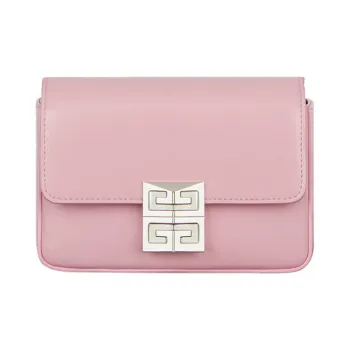 GIVENCHY 4G Cow Leather Shoulder Bag Crossbody Bag Small Size Women's Soft Pink