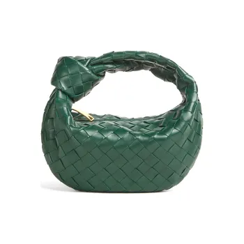 Bottega Veneta JODIE Cow Leather Dumpling Bag Clutch Mini Women's Dark Green