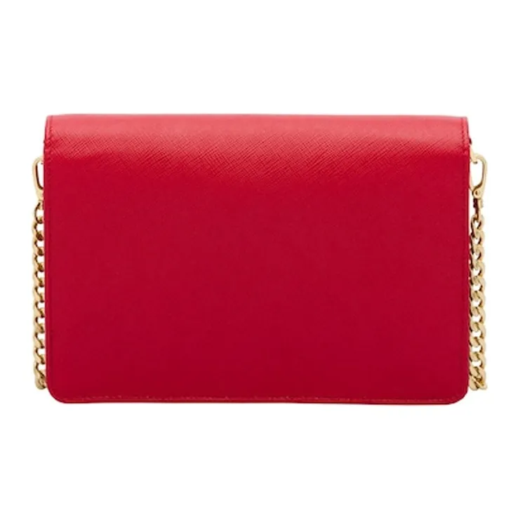 PRADA Leather Handbag Shoulder Bags Women's Red-2