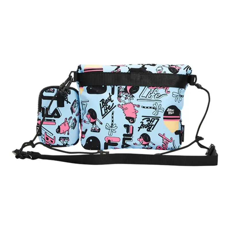 FILA FUSION White Mountaineering Collaboration Fabric Shoulder Bag, Crossbody Bag Regular Unisex Light Pale Blue-2
