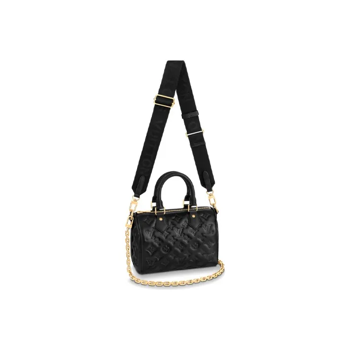 LOUIS VUITTON Speedy Bandouliere 22 Black-0