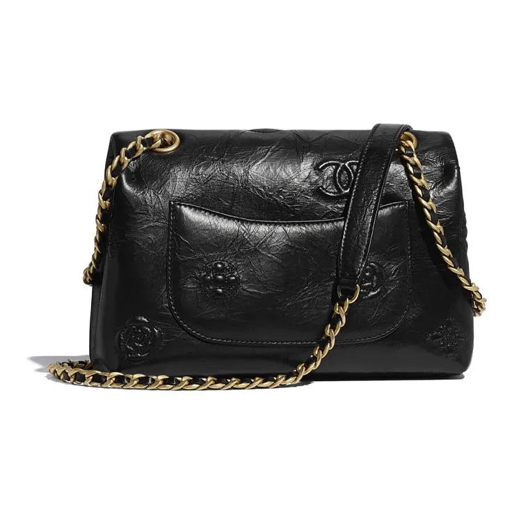 CHANEL 19Bag Smooth Cow Leather & Metal Crossbody Portable One Shoulder Backpack Trumpets Women's Black-1