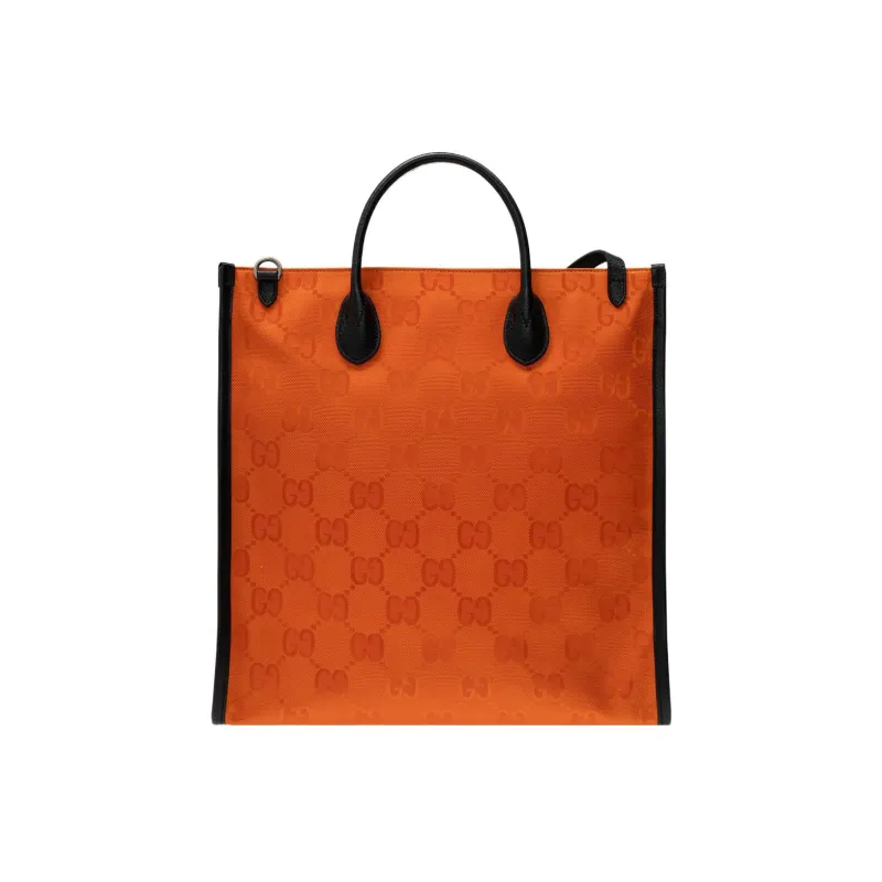GUCCI Off The Grid Leather Shoulder Bag, Crossbody Bag, Handbag Unisex Orange & Black-2
