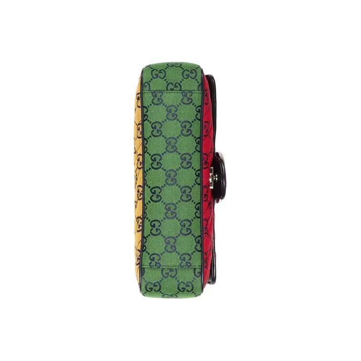 GUCCI Marmont Monogram Multicolor Quilting Canvas Crossbody Bag Shoulder Bag Small Size Women's Multicolor-3