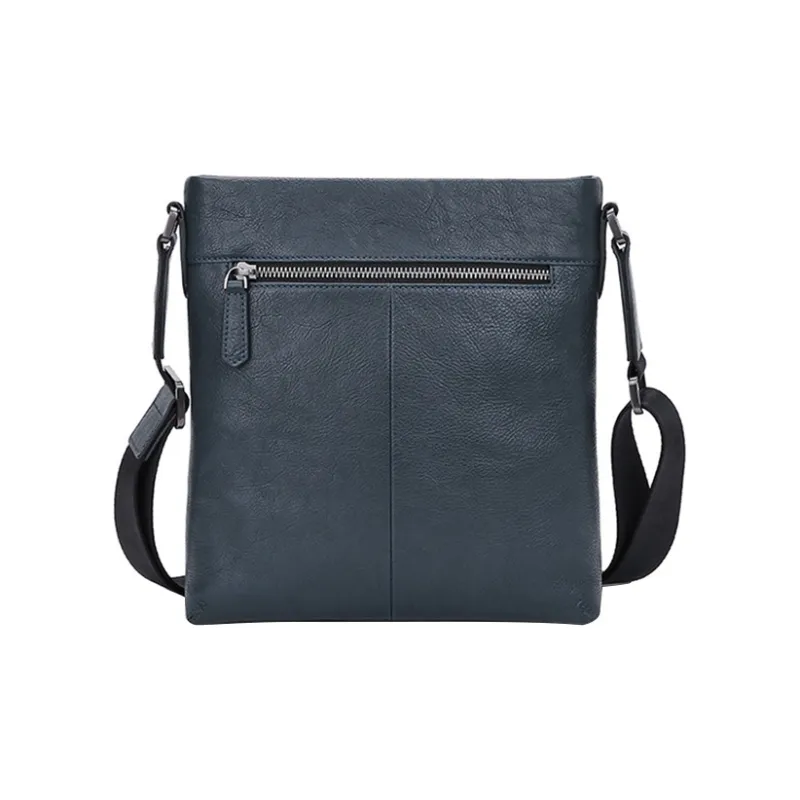 ELLE HOMME Top Grain Cow Leather Daylight Bag Shoulder Bag Crossbody Bag Regular Men's Black Blue-1