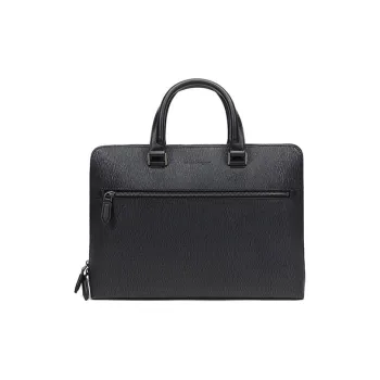 FERRAGAMO Cow Leather Shoulder Bag Men's Gray Black