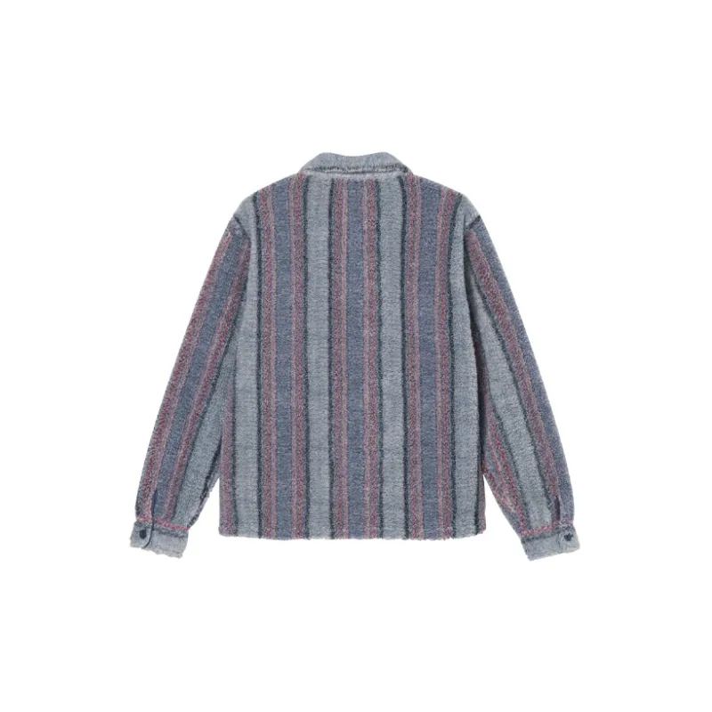 Stussy Stripe Sherpa Shirt-1